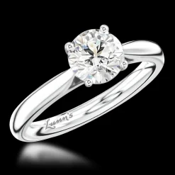 Solitaire 1.01ct H SI2 Diamond Platinum Ring