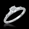 Solitaire 0.59ct H SI1 Diamond Platinum Ring