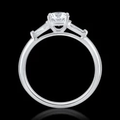 Solitaire 0.59ct H SI1 Diamond Platinum Ring