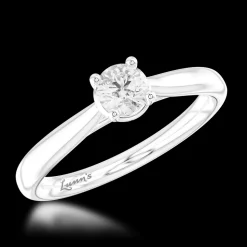 Solitaire 0.41ct H VS2 Diamond Platinum Ring