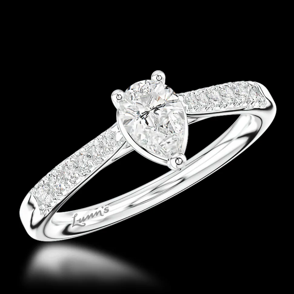 Solitaire 0.40ct H VVS2 Diamond Platinum Ring