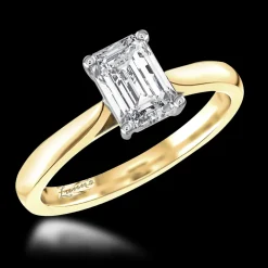 Solitaire 1.04ct H VVS2 Diamond Yellow Gold/Platinum Ring