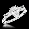 Three Stone 1.01ct D SI1 Diamond Platinum Ring