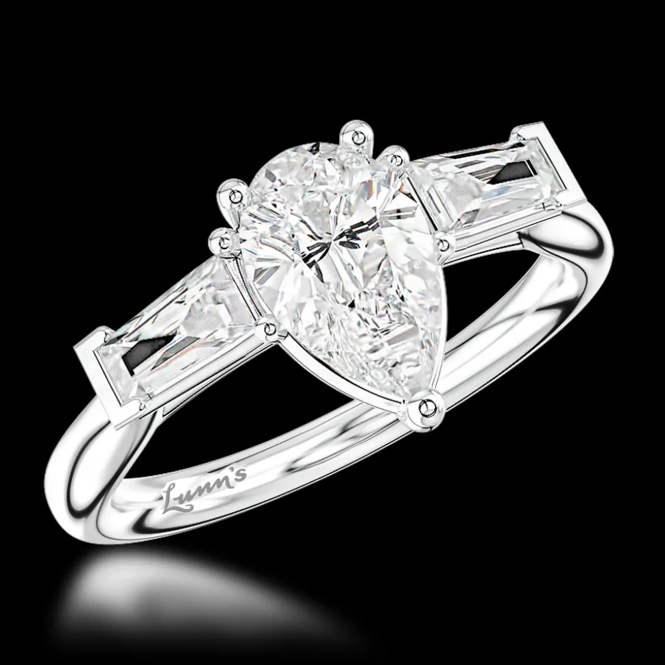 Three Stone 1.01ct D SI1 Diamond Platinum Ring