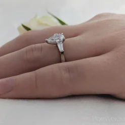 Three Stone 1.01ct D SI1 Diamond Platinum Ring