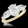 Three Stone 1.01ct D VS2 Diamond Yellow Gold/Platinum Ring