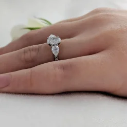 Three Stone 0.70ct D VS2 Diamond Platinum Ring
