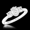 Three Stone 0.20ct E SI Diamond Platinum Ring