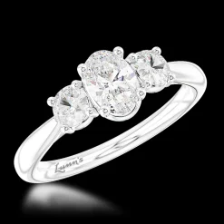 Three Stone 0.20ct E SI Diamond Platinum Ring