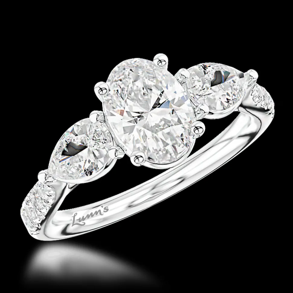 Three Stone 0.40ct E SI1 Diamond Platinum Ring