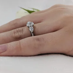 Three Stone 0.50ct E SI1 Diamond Platinum Ring