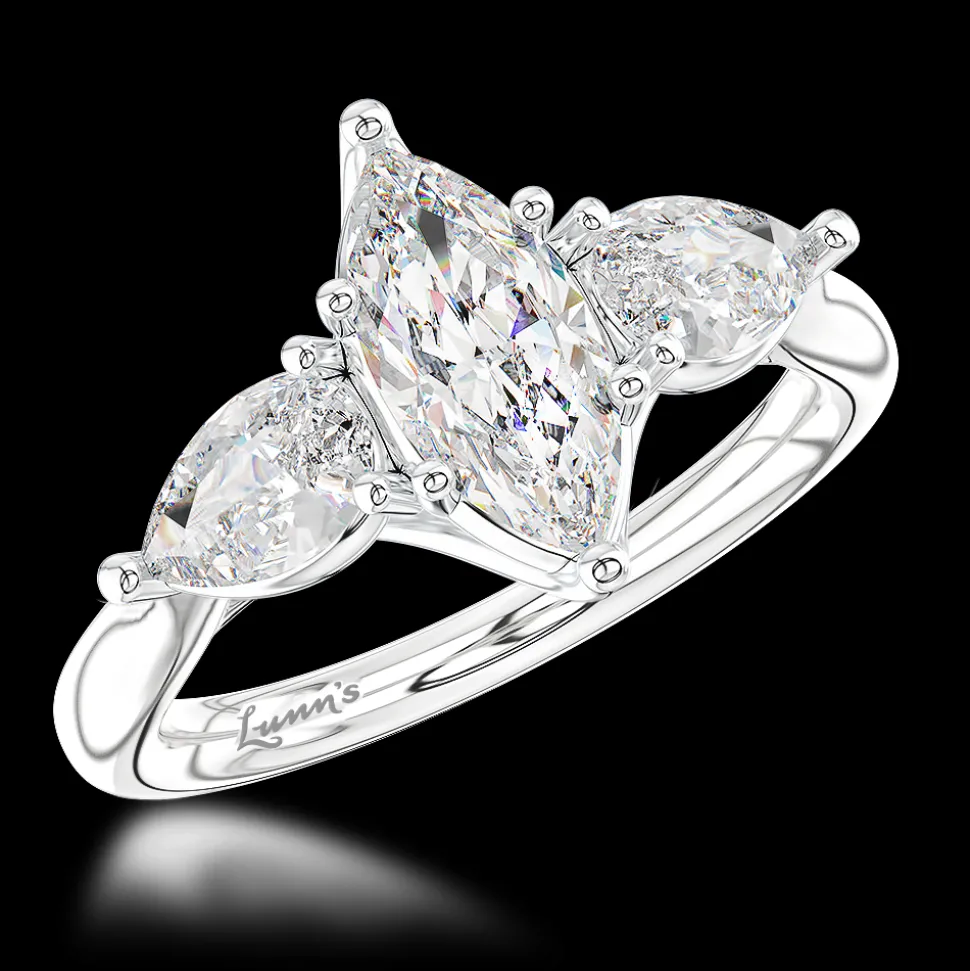 Three Stone 0.50ct E VS2 Diamond Platinum Ring