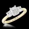 Three Stone 0.53ct E VS2 Diamond Yellow Gold/Platinum Ring
