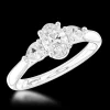 Three Stone 0.50ct E VS2 Diamond Platinum Ring