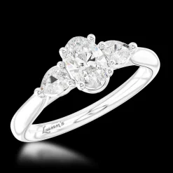 Three Stone 0.50ct E VS2 Diamond Platinum Ring