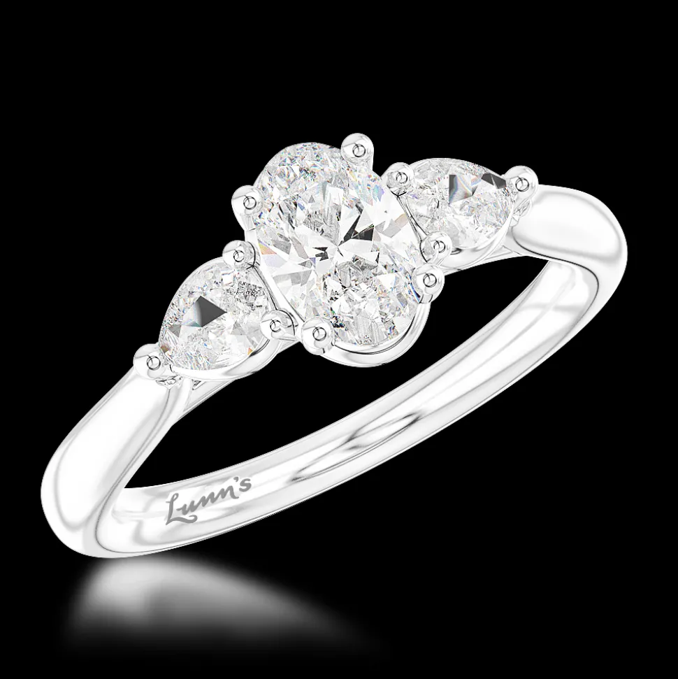 Three Stone 0.50ct E VS2 Diamond Platinum Ring