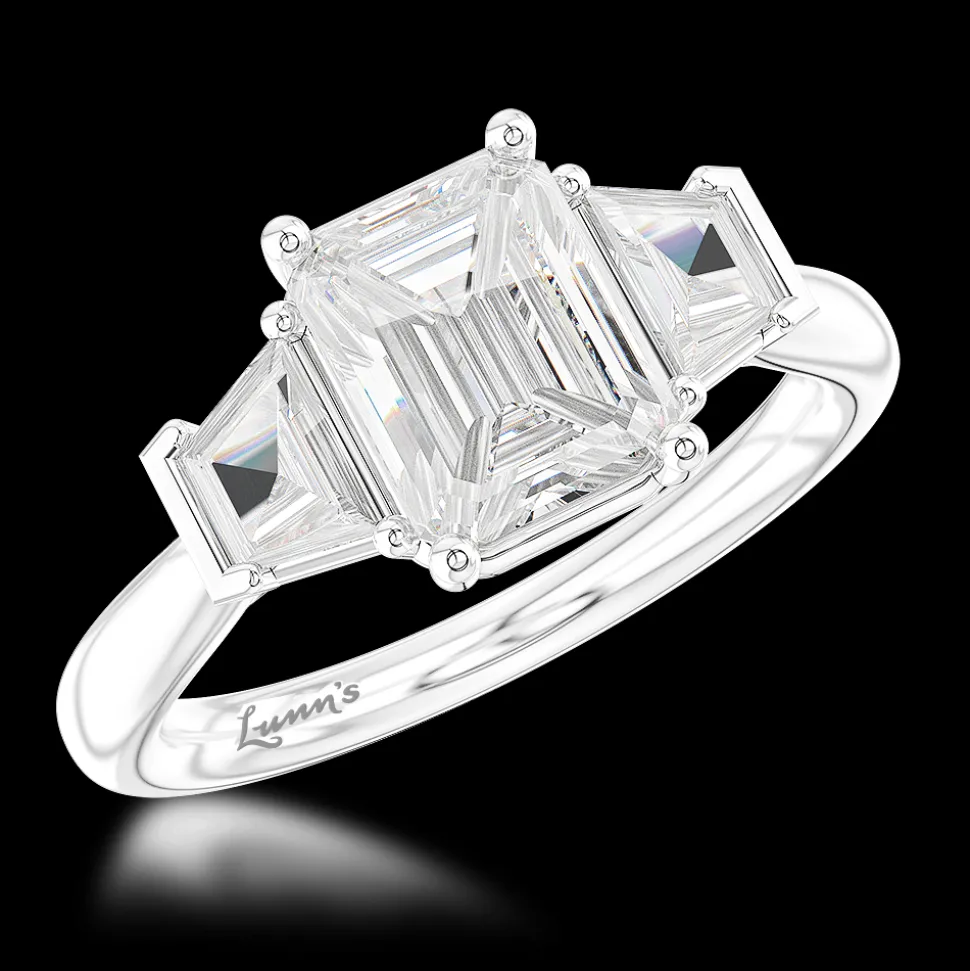 Three Stone 0.90ct E VS2 Diamond Platinum Ring