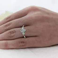 Three Stone 0.50ct E VS2 Diamond Platinum Ring