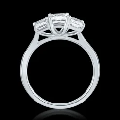 Three Stone 0.90ct E VS1 Diamond Platinum Ring