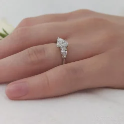 Three Stone 0.50ct E VS2 Diamond Platinum Ring