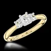 Three Stone 0.30ct F SI1 Diamond Yellow Gold/Platinum Ring