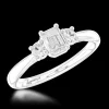 Three Stone 0.20ct F SI Diamond Platinum Ring
