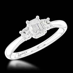 Three Stone 0.20ct F SI Diamond Platinum Ring