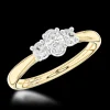 Three Stone 0.20ct F SI Diamond Yellow Gold/Platinum Ring