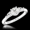 Three Stone 0.50ct F SI1 Diamond Platinum Ring