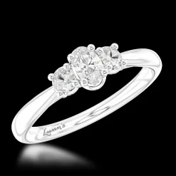 Three Stone 0.20ct F VS Diamond Platinum Ring