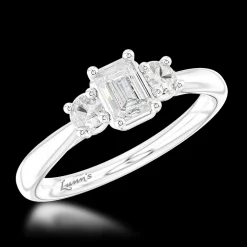 Three Stone 0.30ct F VS2 Diamond Platinum Ring