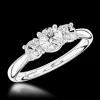 Three Stone 0.40ct F VS2 Diamond Platinum Ring