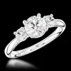 Three Stone 0.80ct G SI1 Diamond Platinum Ring