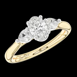 Three Stone 0.30ct G SI1 Diamond Yellow Gold/Platinum Ring