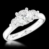 Three Stone 0.60ct G SI1 Diamond Platinum Ring