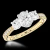 Three Stone 0.51ct G SI1 Diamond Yellow Gold/Platinum Ring