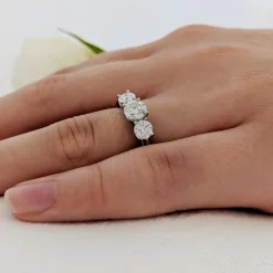 Three Stone 0.51ct G SI1 Diamond Platinum Ring