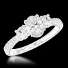 Three Stone 0.80ct G VS1 Diamond Platinum Ring