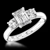 Three Stone 1.00ct G VS2 Diamond Platinum Ring