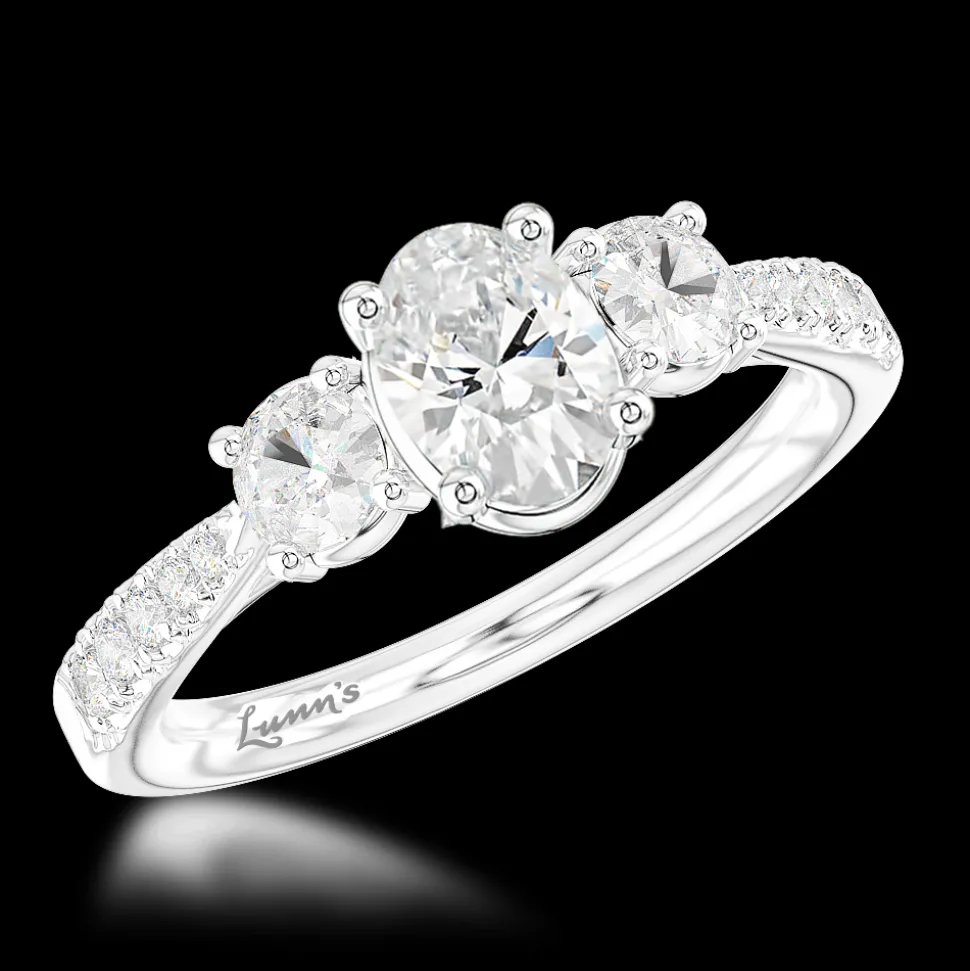 Three Stone 0.80ct G VS2 Diamond Platinum Ring