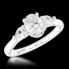 Three Stone 0.70ct G VS1 Diamond Platinum Ring
