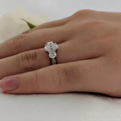 Three Stone 0.72ct G VS2 Diamond Yellow Gold/Platinum Ring