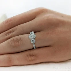 Three Stone 0.80ct G VS2 Diamond Platinum Ring