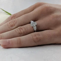 Three Stone 0.70ct G VS1 Diamond Platinum Ring