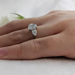 Three Stone 1.01ct G VS2 Diamond Yellow Gold/Platinum Ring