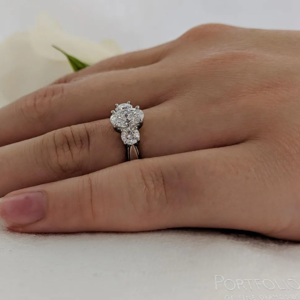 Three Stone 0.72ct G VS2 Diamond Yellow Gold/Platinum Ring