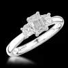 Three Stone 0.52ct G VVS2 Diamond Platinum Ring