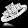 Three Stone 1.01ct H SI1 Diamond Platinum Ring