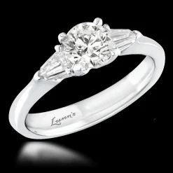 Three Stone 0.50ct H SI2 Diamond Platinum Ring