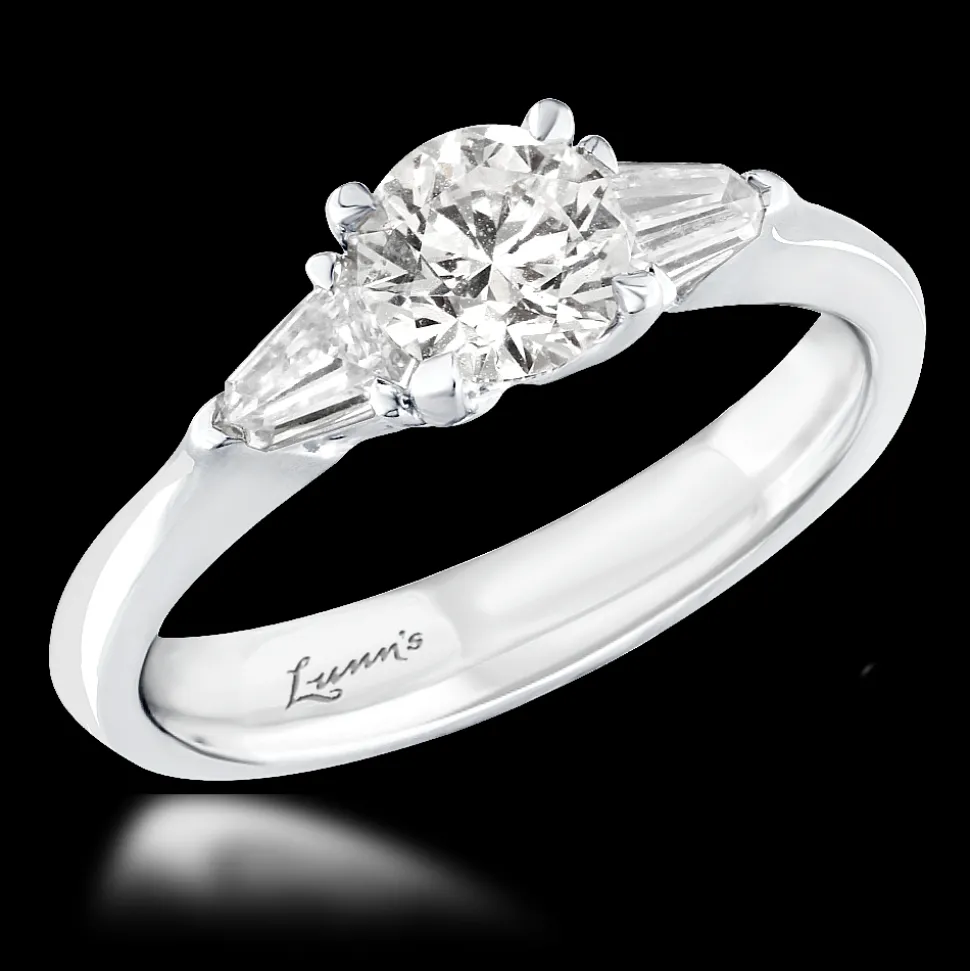 Three Stone 0.50ct H SI2 Diamond Platinum Ring
